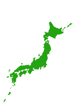 日本地図のイラスト たのさく
