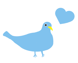 鳥のイラスト 青 たのさく