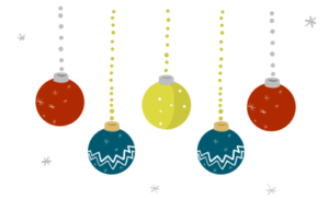 クリスマス飾り ボールのイラスト ２ たのさく